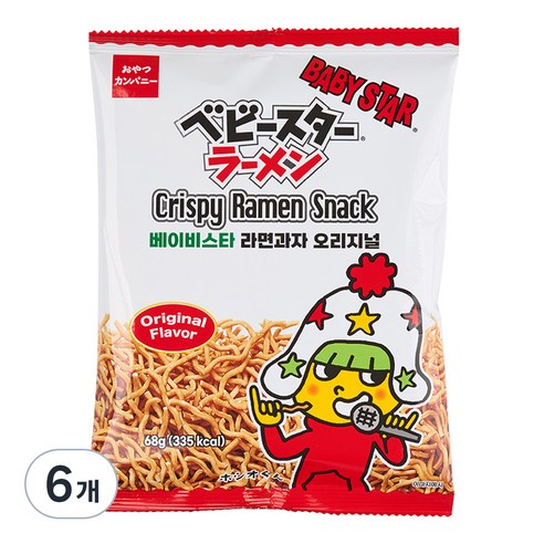 베이비스타 라면과자 오리지널, 68g, 6개