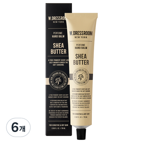 더블유드레스룸 시어버터 퍼퓸 핸드 밤 파우더, 75ml, 6개
