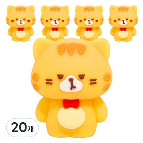 고양이 연필깎이, 노랑, 20개