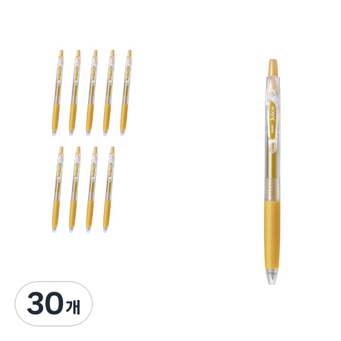 파이롯트 쥬스 젤잉크펜 0.5mm LJU-10EF, 메탈릭골드, 30개