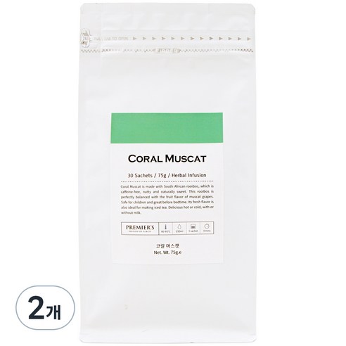 프리미어스티 코랄 머스캣 허브차, 2.5g, 30개입, 2개