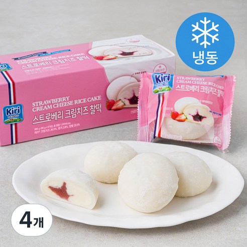 끼리 스트로베리 크림치즈 찰떡 6개입 (냉동), 360g, 4개