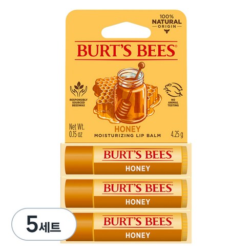 버츠비 모이스춰라이징 립밤, 허니, 12.75g, 5세트