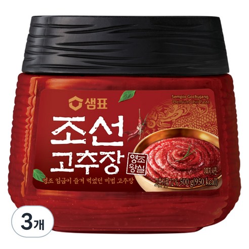 샘표 조선 고추장, 500g, 3개