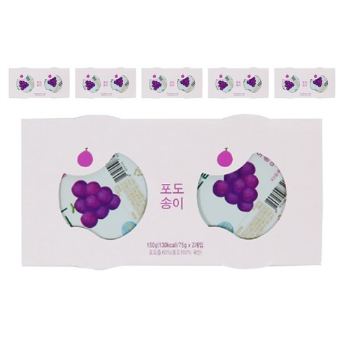 에코맘의산골이유식 유아용 산골푸딩 2p, 포도송이, 150g, 6세트