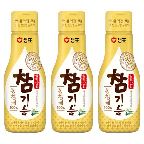 샘표 일편단심 통참깨 참기름, 200ml, 4개