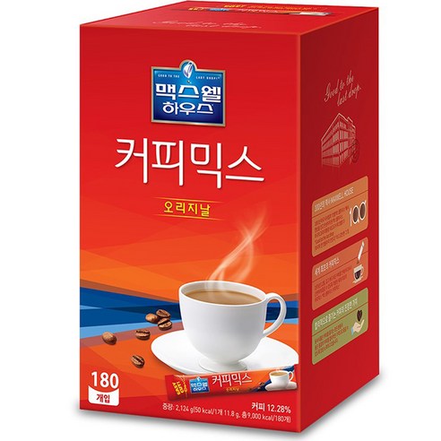 맥스웰하우스 오리지널 커피믹스 스틱 11.8g 180개입 1박스 
커피/원두/차