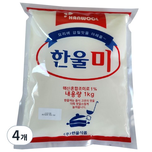 한울식품 한울 미 조미료, 1kg, 4개