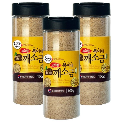 복이네먹거리 국산 고소한 참깨 100% 깨소금 고운입자, 100g, 3개