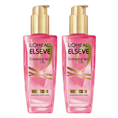 로레알파리 엘세브 엑스트라 오디네리 하이 샤인 오일 로즈, 100ml, 2개