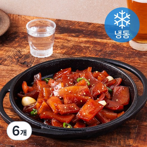 에브리쿡 매콤양념 돼지 껍데기 (냉동), 300g, 6개