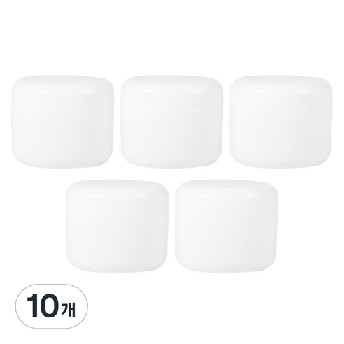 크림용기 100g, 10개, 화이트