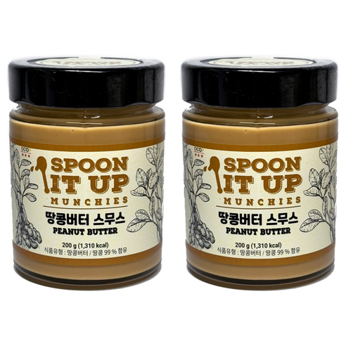 스푼잇업 땅콩버터 스무스, 2개, 200g