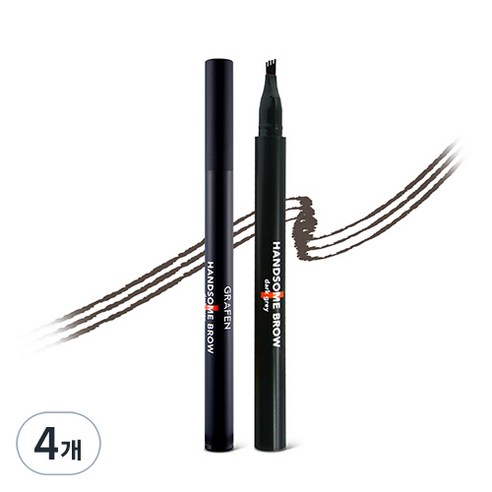 그라펜 핸섬 남성 타투 아이 브로우 0.8g, 다크그레이, 4개