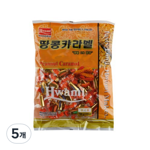화미 땅콩카라멜, 700g, 5개