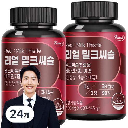 퍼니트 리얼 밀크씨슬 500mg, 90정, 24개