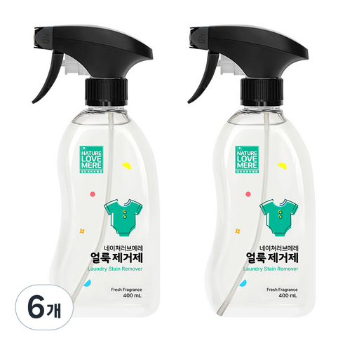 네이쳐러브메레 유아 세탁 얼룩 제거제 400ml, 6개