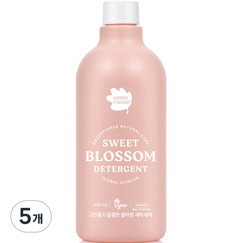 그린핑거 달콤한 블라썸 세탁세제 500ml, 5개