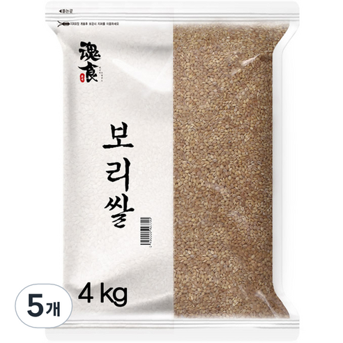 혼식 보리쌀, 4kg, 5개
