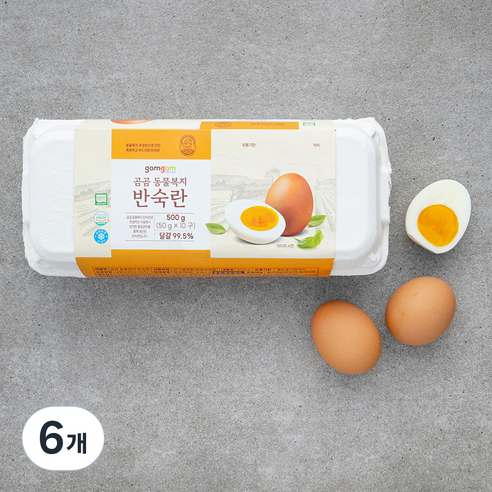 곰곰 동물복지 반숙란 (냉장), 10구, 6개