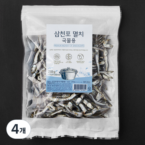 청해명가 삼천포 국물멸치, 250g, 4개