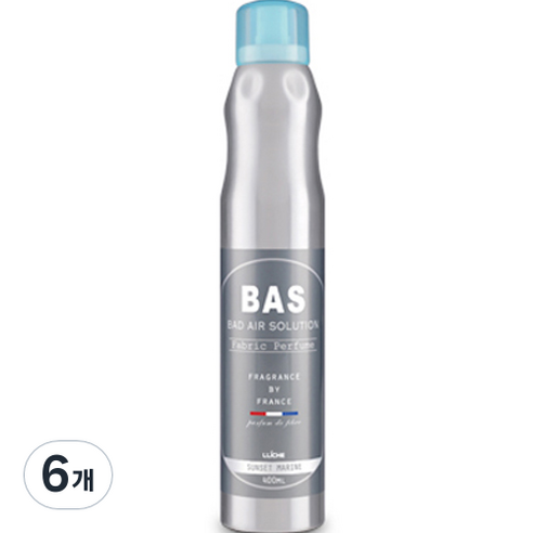 BAS 섬유 탈취제 선셋마린향 본품, 400ml, 6개, 선셋 마린향