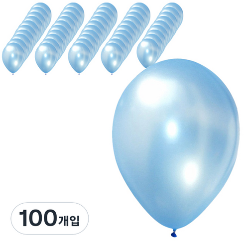 파티팡 라운드 풍선 30cm, 펄 아주르, 100개입