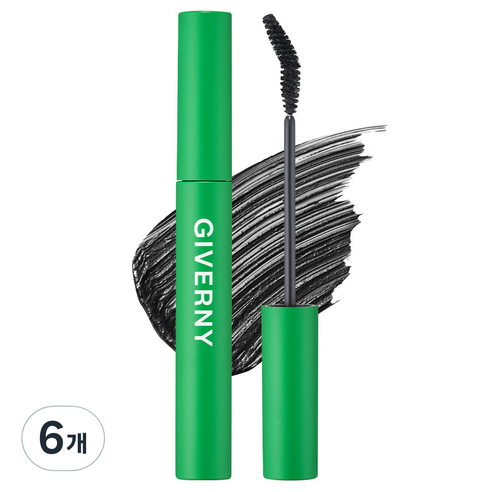 지베르니 밀착 센서티브 볼륨 마스카라 5.5g, 01 블랙, 6개