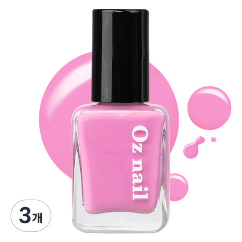 오즈네일 샤인 무드 네일 컬러 매니큐어, NE09 썸머 핑크, 8ml, 3개
