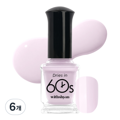 위드샨 60초 매니큐어 9ml, M136 플라워버드, 6개