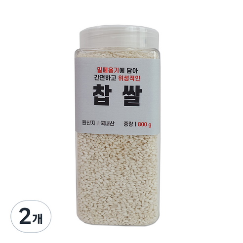 대한농산 통에담은 찹쌀, 800g, 2개