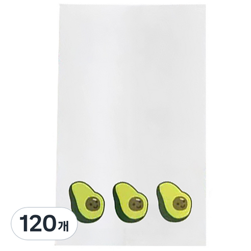 마켓감성 화이트 미니종이봉투 40p, 120개, 아보카도