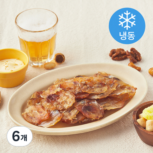 주안상점 쥐치구운포 (냉동), 100g, 6개
