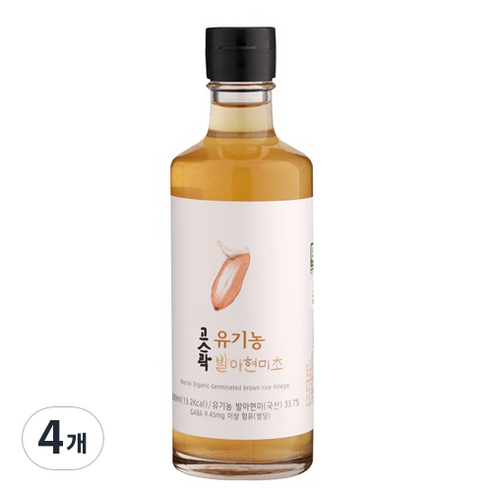 고스락 유기농 발아 현미 식초, 300ml, 4개