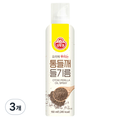 오뚜기 통들깨 들기름 스프레이, 3개, 150ml