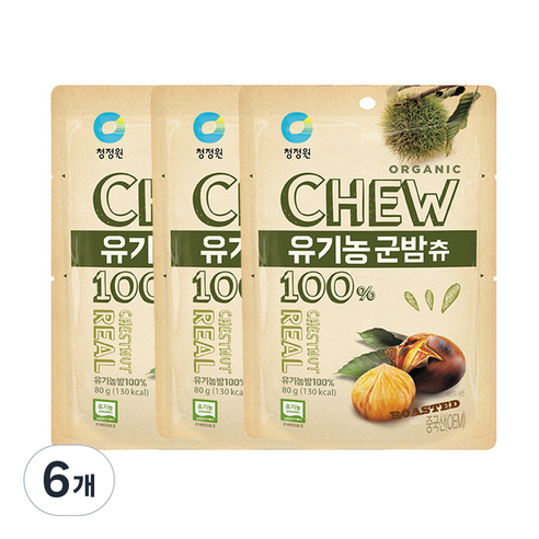 청정원 군밤츄, 80g, 6개