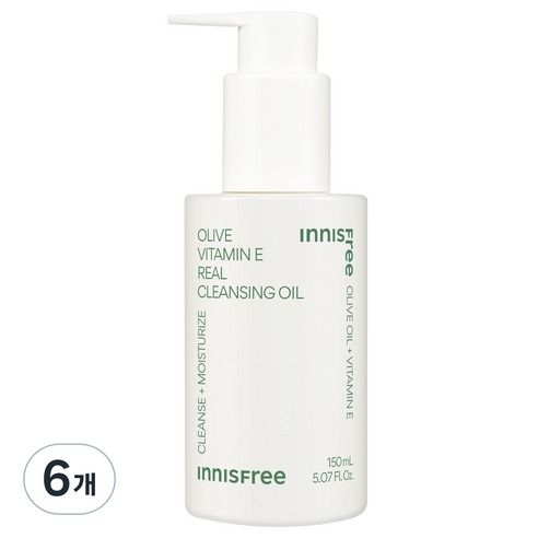 이니스프리 올리브 비타민 E 리얼 클렌징 오일, 150ml, 6개