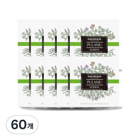 에버미라클 풀라무 이엠 발효 비누, 85g, 60개