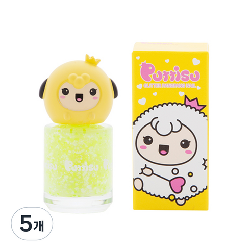 뿌띠슈 글리터팡팡 네일 G03 레몬에이드, 5개