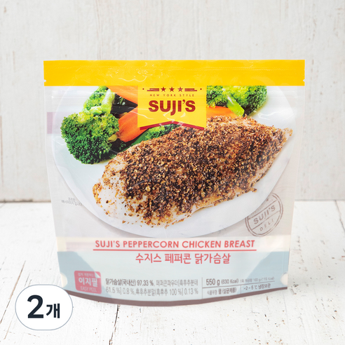 수지스 페퍼콘 닭가슴살 (냉장), 550g, 2개