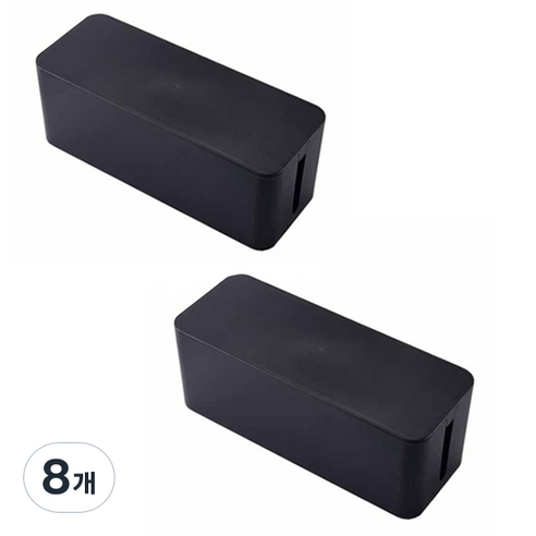 더자카 베스트심플 전선정리함, 8개, 블랙