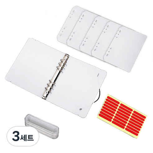 카카스 아트팁북 소형 + 속지 5p + 아크릴판 20p + 양면 테이프 24p 세트, 3세트, 혼합색상