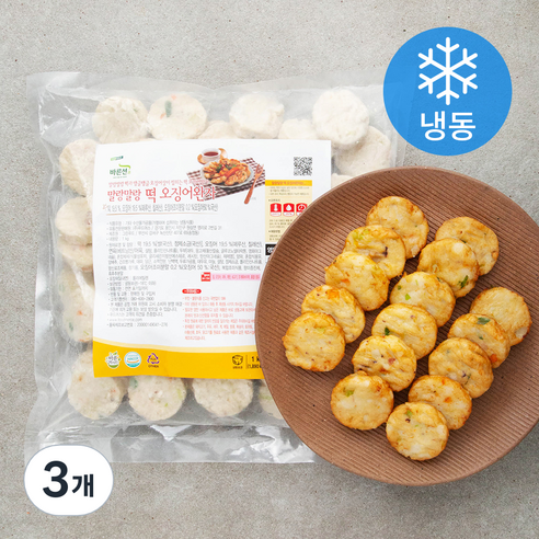 풀무원 풀스키친 말랑말랑 떡 오징어 완자 (냉동), 1kg, 3개
