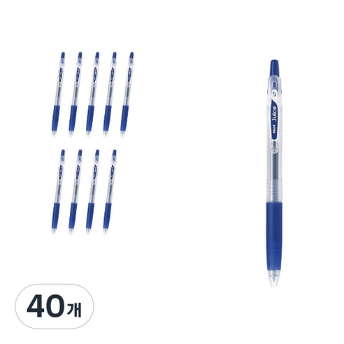 파이롯트 쥬스 젤잉크펜 0.5mm LJU-10EF, 블루블랙, 40개