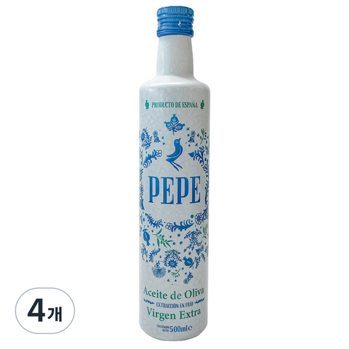 페페 냉압착 엑스트라버진 올리브오일, 500ml, 4개