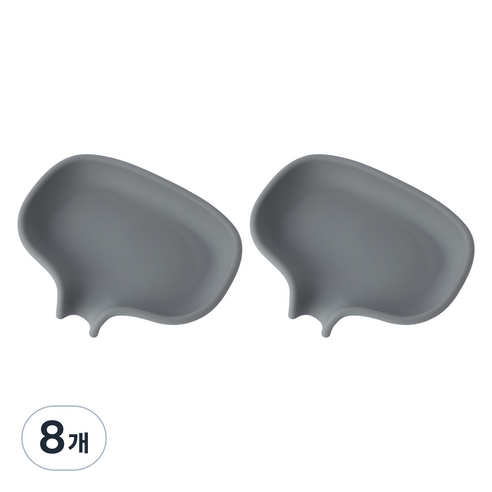 심플리담 실리콘 물빠짐 비누거치대, 다크그레이, 8개