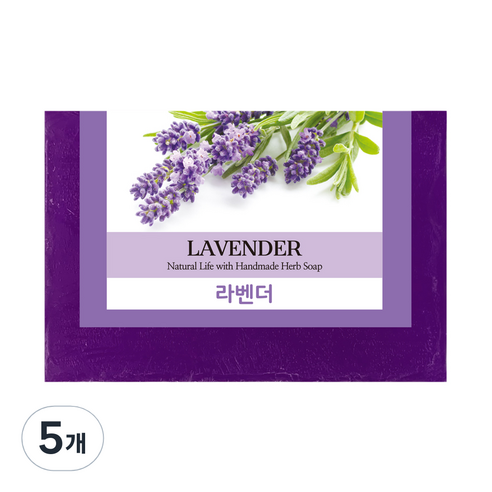 프로방스 내추럴 허브비누 라벤더 허브향, 100g, 5개