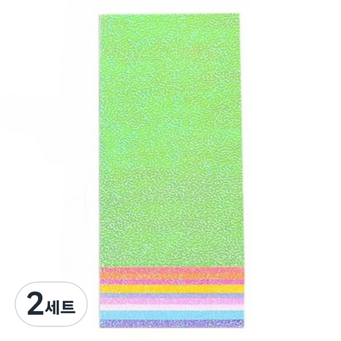 미소로운 반짝이 펄 종이접기 컬러믹스 7 x 14 cm 50p 세트, 2세트, 10색