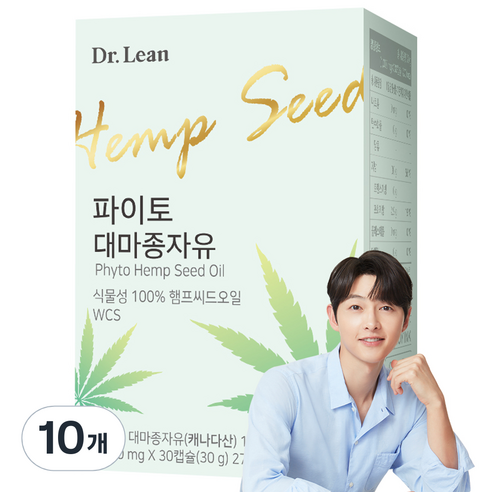 닥터린 WCS 냉압착 캐나다산 파이토 대마종자유, 30정, 10개