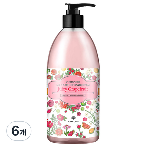 샤샤 밀크 앤 허니 쥬이시 그레이프 프룻 핸드크림, 500ml, 6개